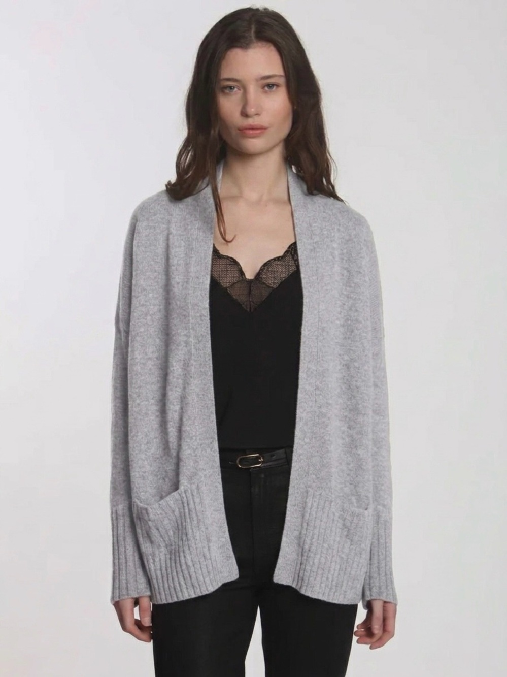 Sunday Best Merino Wool Alpaca Blend Cardigan Size XXS Heather Grey Fall Cozy